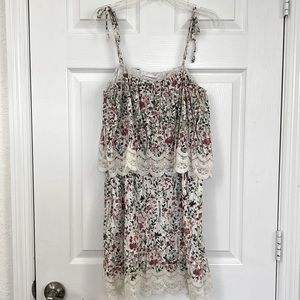 Mango Floral Mini Lace Dress